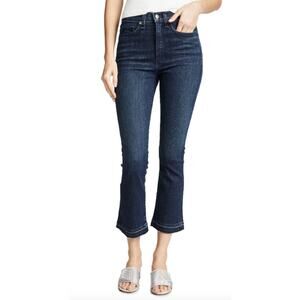 Veronica Beard Carly 11" Kick Flare Jean High Rise Midnight Wash Blue US 25
